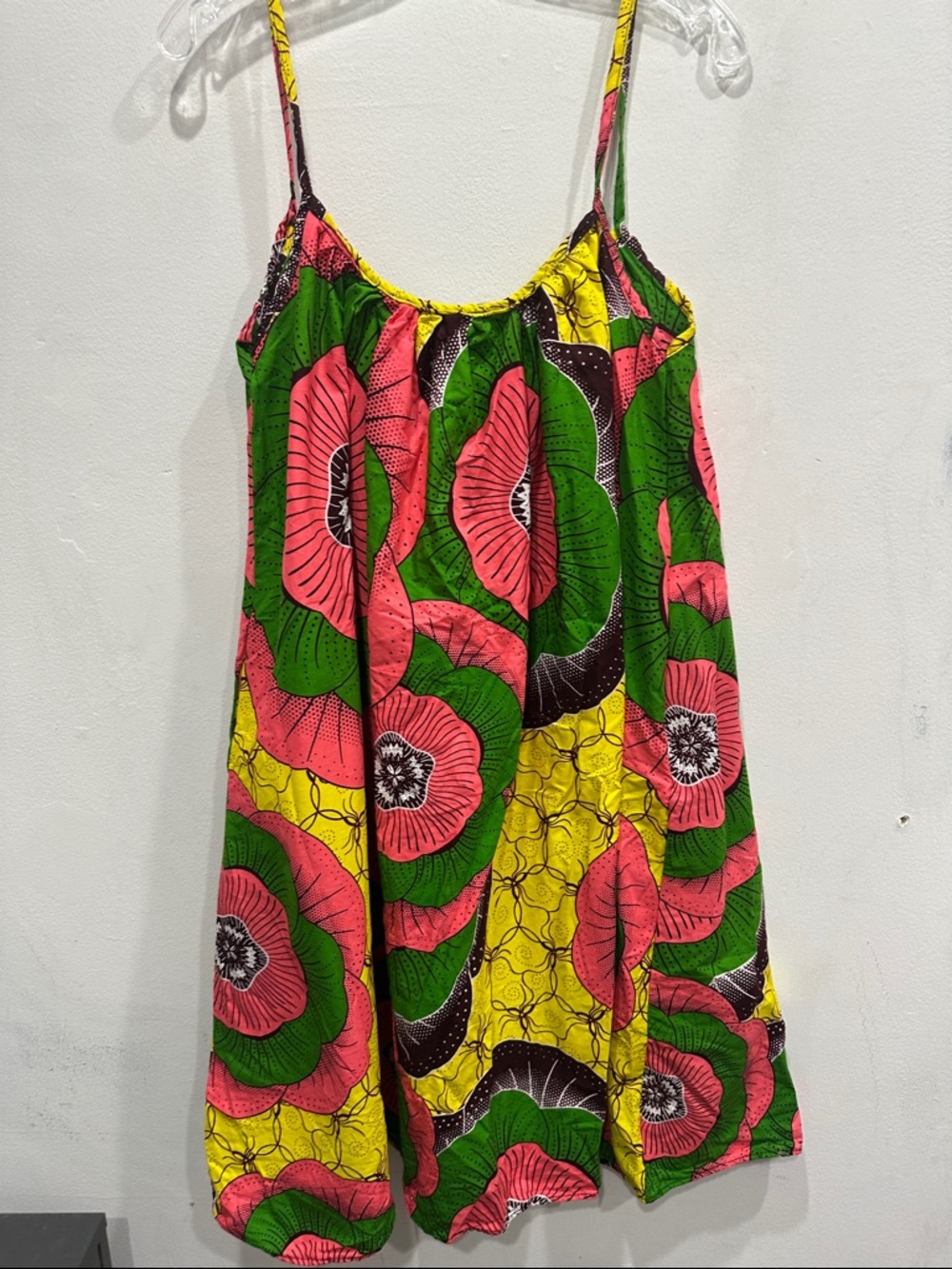Grass Fields African pattern tent tank dress pockets size 12 colorful fun boho - Picture 2 of 5